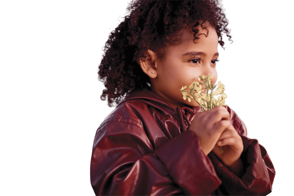 Little Girl with Flowers